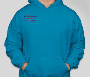 AUA-Hoodie Blue Rear